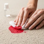 پاک کردن لاک از روی فرش