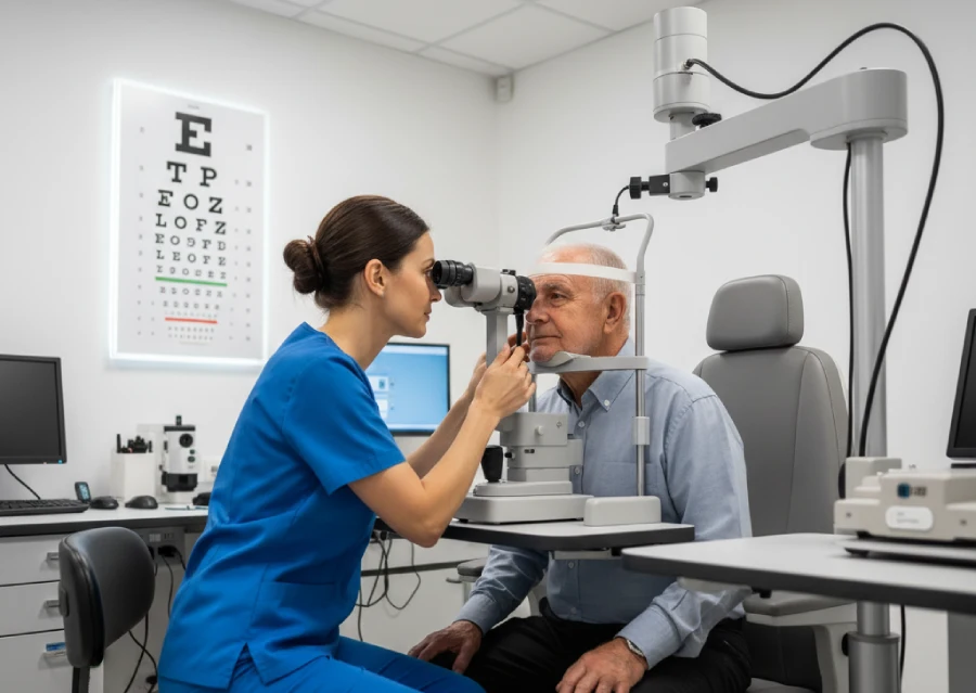 مراجعه به پزشک برای آب مروارید