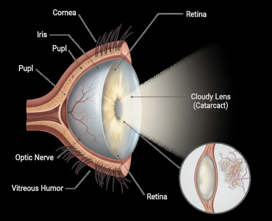 علائم آب مروارید چشم چیست