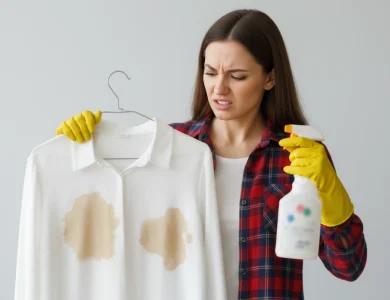 پاک کردن لکه روغن از لباس با 8 روش خانگی و فوق العاده موثر